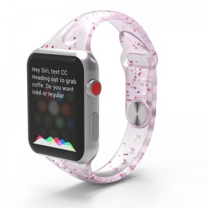 グリッターシリコンブレスレットシリコンストラップウォッチバンド